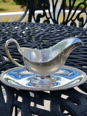 Silver Plate Gravy Boat with Underplate